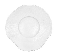 assiette organique petit bassin blanche