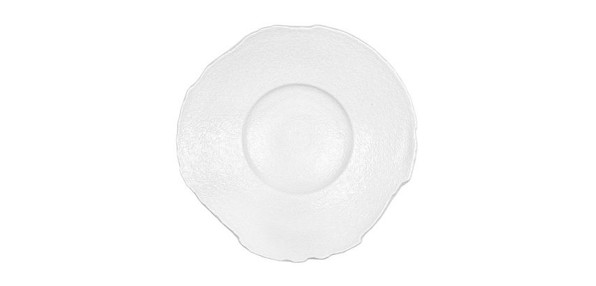 assiette organique petit bassin blanche