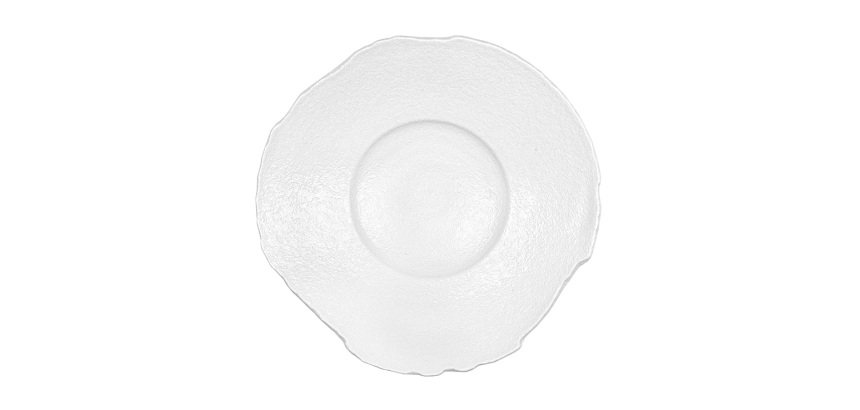 assiette organique petit bassin blanche