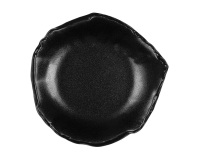 assiette brute destructurée noire