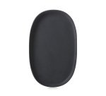 Caractère assiette ovale noire 35,5 x 21,8 cm