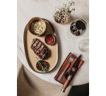 Caractère assiette ovale muscade ø 35 cm