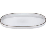 Caractère assiette ovale blanche ø 35 cm