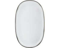 Caractère assiette ovale blanche ø 35 cm