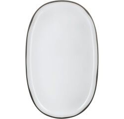 Caractère assiette ovale blanche ø 35 cm