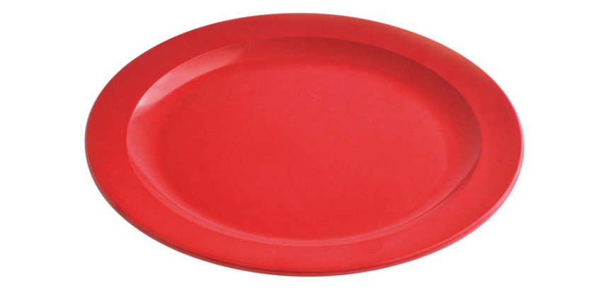 assiette plate en mélamine Ø 22,5 rouge