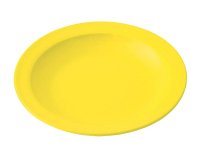 assiette plate en mélamine Ø 17,5 jaune
