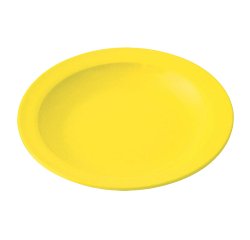 assiette plate en mélamine Ø 17,5 jaune