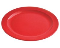 assiette plate en mélamine Ø 17,5 rouge