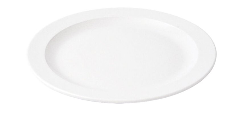 assiette plate en mélamine Ø 22,5 blanche