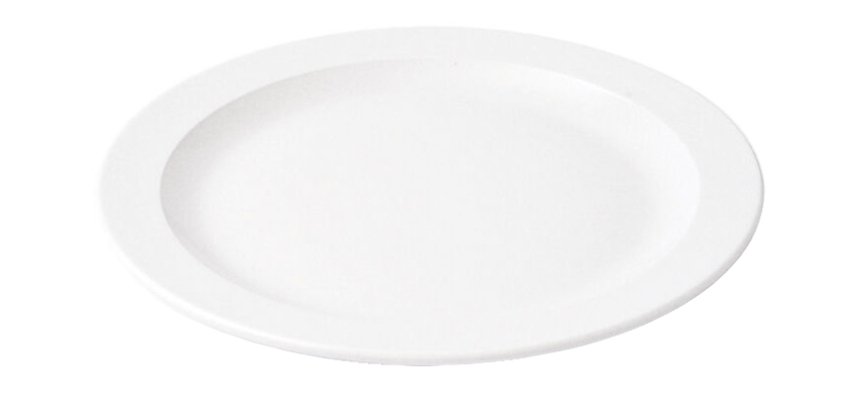 assiette plate en mélamine Ø 22,5 blanche