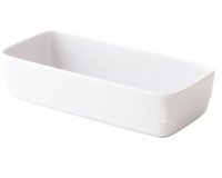 ravier rectangulaire en mélamine 15,5 cm x 7 cm blanc
