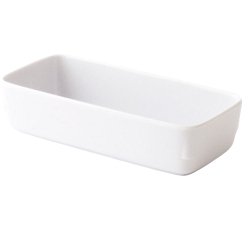 ravier rectangulaire en mélamine 15,5 cm x 7 cm blanc