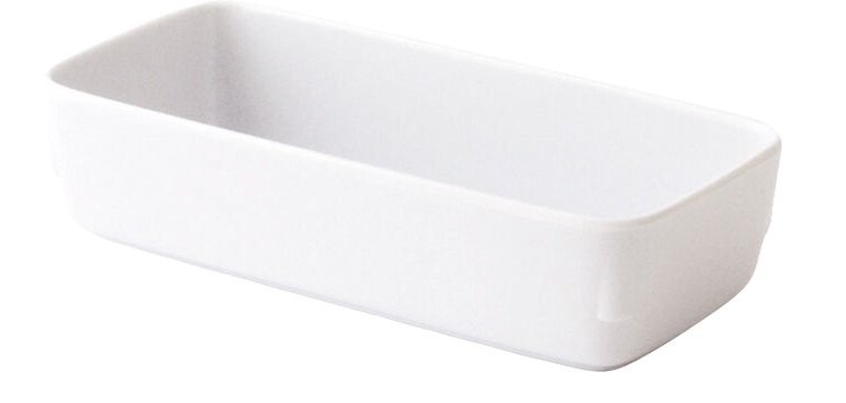 ravier rectangulaire en mélamine 15,5 cm x 7 cm blanc