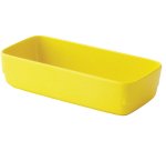 ravier rectangulaire en mélamine 15,5 cm x 7 cm jaune