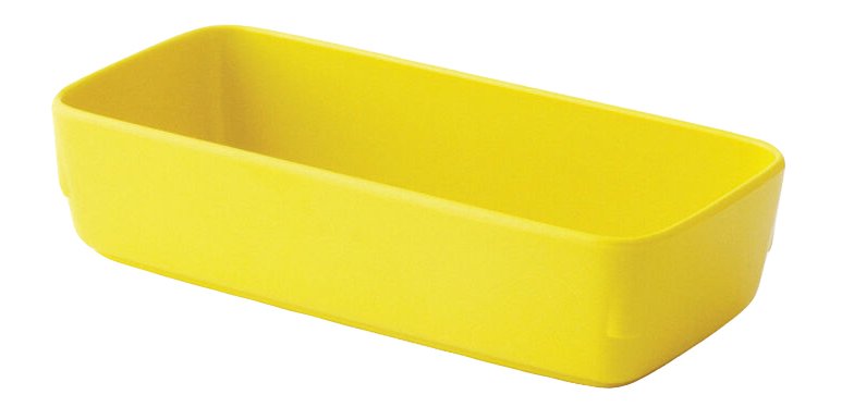ravier rectangulaire en mélamine 15,5 cm x 7 cm jaune