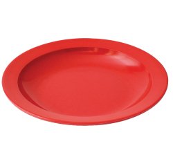 assiette creuse petite aile en mélamine Ø 20,5 cm rouge