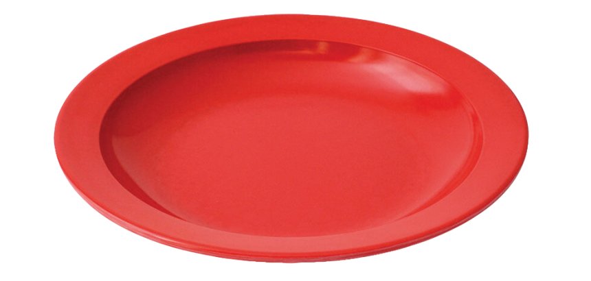 assiette creuse petite aile en mélamine Ø 20,5 cm rouge