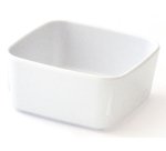 ravier carré en mélamine 8,5x8,5 cm blanc