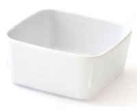 ravier carré en mélamine 8,5x8,5 cm blanc