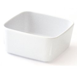 ravier carré en mélamine 8,5x8,5 cm blanc