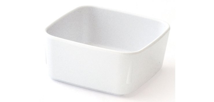 ravier carré en mélamine 8,5x8,5 cm blanc