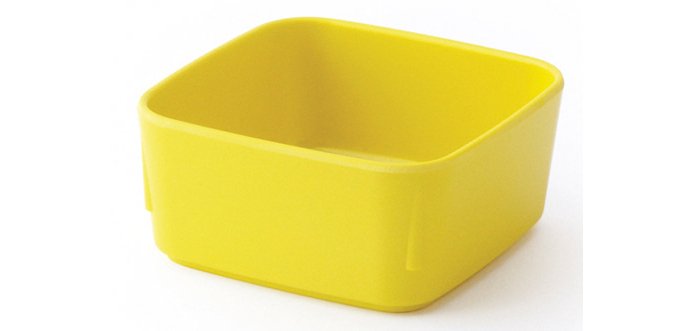 ravier carré en mélamine 8,5x8,5 cm jaune