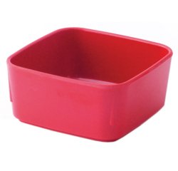 ravier carré en mélamine 8,5x8,5 cm rouge