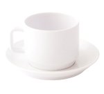 sous-tasse Ø 13 cm à thé en mélamine blanche