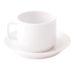 sous-tasse Ø 13 cm à thé en mélamine blanche