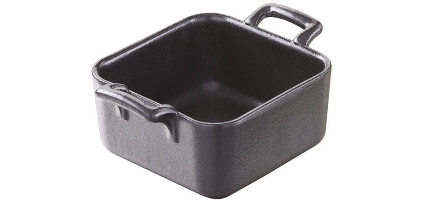 Belle Cuisine effet fonte plat carré 13 x 13 cm