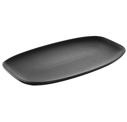 Club assiette noire 36 x 21 cm