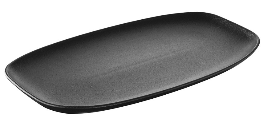 Club assiette noire 36 x 21 cm