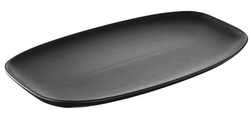 Club assiette noire 36 x 21 cm