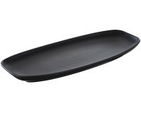 Club assiette noire 36 x 15 cm