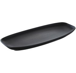 Club assiette noire 36 x 15 cm