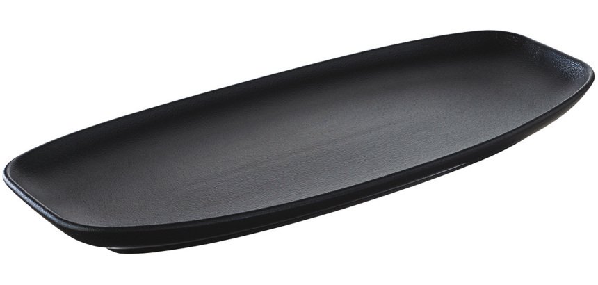 Club assiette noire 36 x 15 cm
