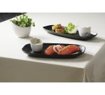 Club assiette noire 24 x 12,5 cm