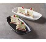 Club assiette noire 24 x 12,5 cm