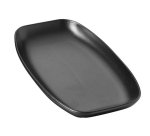 Club assiette noire 24 x 12,5 cm