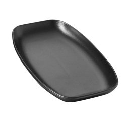 Club assiette noire 24 x 12,5 cm