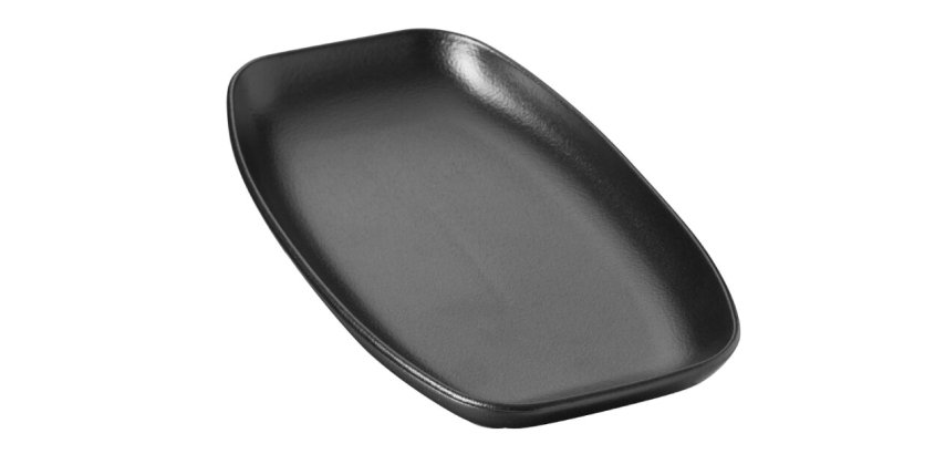 Club assiette noire 24 x 12,5 cm