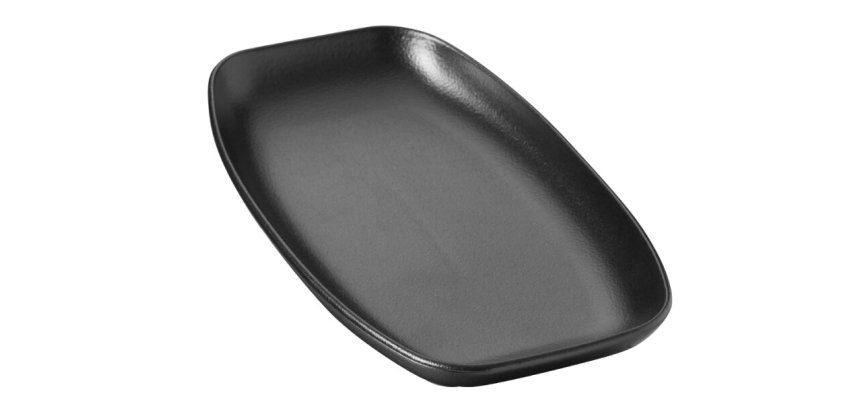 Club assiette noire 24 x 12,5 cm