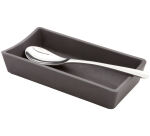 repose cuillère Basalt porcelaine noire