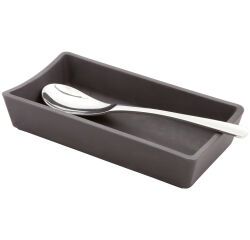 repose cuillère Basalt porcelaine noire