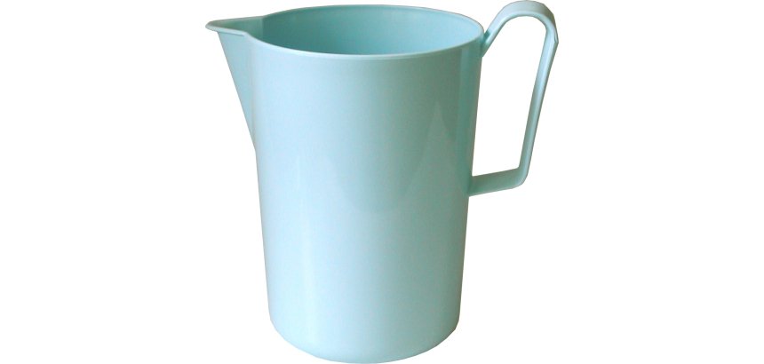 pichet en polypropylène bleu azur, 1,5 Ø 12 cm hauteur 17 cm