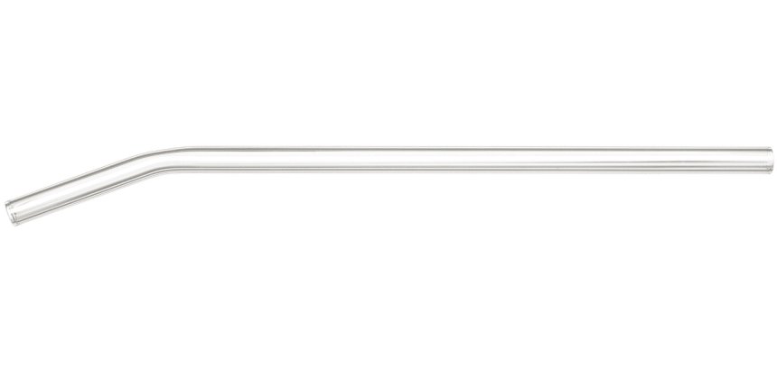 lot de 6 pailles coudées verre avec brosse de nettoyage