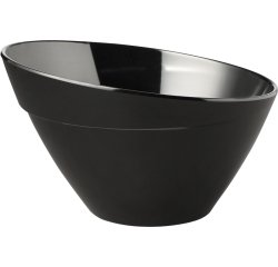 Balance saladier en mélamine bord incliné 5L  Ø 30 cm noir