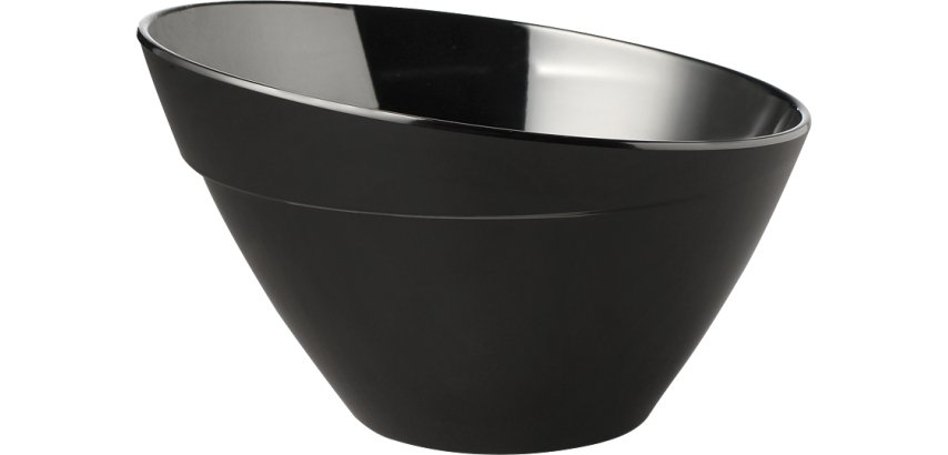 Balance saladier en mélamine bord incliné 5L  Ø 30 cm noir