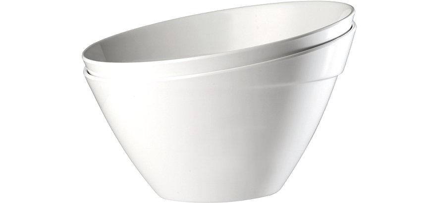 Balance saladier en mélamine bord incliné 2.5L  Ø 24,5 cm noir